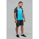 T-SHIRT HOMME BICOLORE MANCHES COURTES COL ROND PROACT SPORT