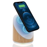 OVATE BAMBOO 5W SPEAKER WITH 15W WIRELESS CHARGER