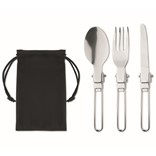 POTTY SET - 2 CAMPING POTS WITH CUTLERY