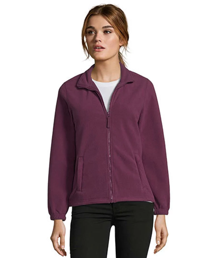 womens zippered fleece jacket