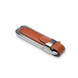 METAL USB FLASH DRIVE WITH LEATHER CLOSUR