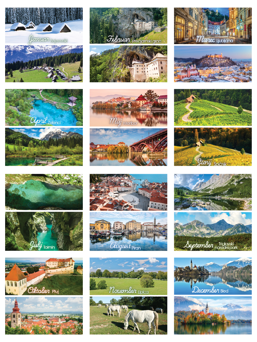 KOLEDAR GREMO NA LEPŠE PO SLOVENIJI 2026