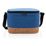 TWO TONE COOLER BAG WITH CORK DETAIL