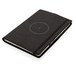 AIR 5W RPET WIRELESS CHARGING REFILLABLE JOURNAL COVER A5