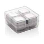 RE-USABLE STAINLESS STEEL ICE CUBES 4PC