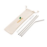 REUSABLE STAINLESS STEEL 3 PCS STRAW SET