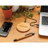 FSC® CERTIFIED BAMBOO 5W ROUND WIRELESS CHARGER