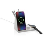 ONTARIO RECYCLED PLASTIC AND BAMBOO 3-IN-1 WIRELESS CHARGER