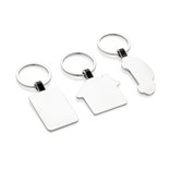 RCS RECYCLED ZINC ALLOY RECTANGLE KEYRING