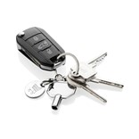 RCS RECYCLED ZINC ALLOY RADIATOR KEY KEYCHAIN WITH COIN