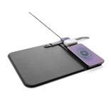 SWISS PEAK RCS RECYCLED PU 15W 3 IN 1 CHARGING MOUSEPAD