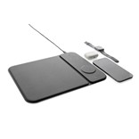 SWISS PEAK RCS RECYCLED PU 15W 3 IN 1 CHARGING MOUSEPAD