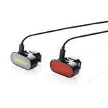 LUMINO USB FAHRRADLICHT-SET AUS RCS RECYCELTEM KUNSTSTOFF