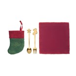 HOLLYWARE - CHRISTMAS DESSERT CUTLERY SET