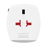 SKROSS WORLD TRAVEL ADAPTER MUV 2-POLE WITH USB A AND C