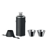 HIP FLASK WITH SHOT CUPS COCOON