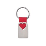 BONHEUR - PORTE CLEF COEUR EN MÉTAL 