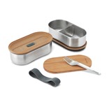 TUPPERS BENTO DOBLE DE ACERO INOXIDABLE BLACK+BLUM